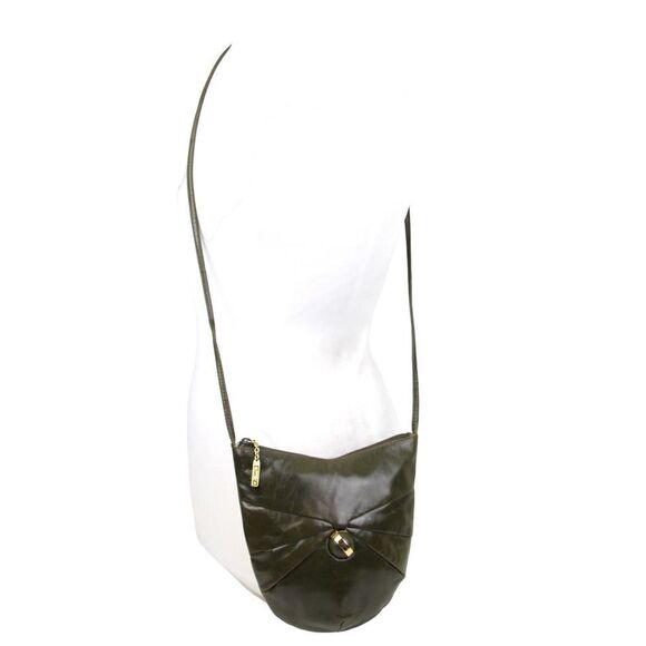 RODO ITALY OLIVE GREEN GENUINE LEATHER CROSSBODY SHOULDER BAG HANDBAG PURSE - Picture 2 of 12